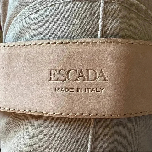 ESCADA Vintage Designer Women’s Brown Leather Brushed Metal Buckle main image 14